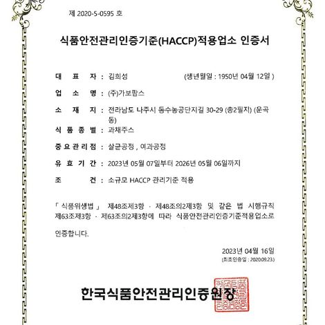 HACCP Certification