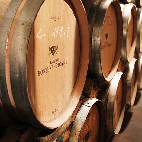 Château Hostens-Picant wine drums