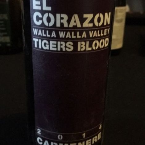 El Corazon Winery_Tigers Blood Carmenere_Red Wine