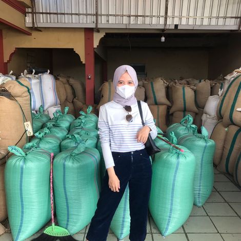 warehouse of coffee bean Java