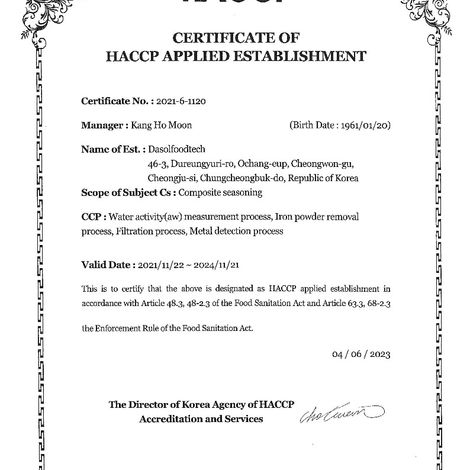 HACCP Certification