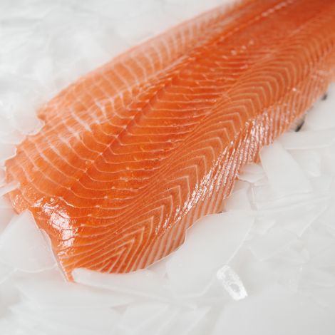 Salmon fillet closeup