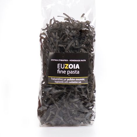 Tagliatelle with Cuttlefish Ink 400gr - Greek Product-100%