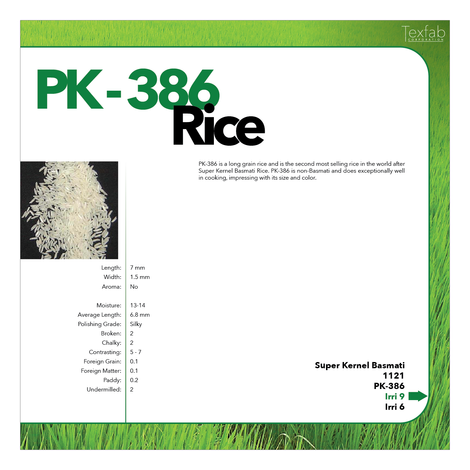 PK-386 long grain biryani rice