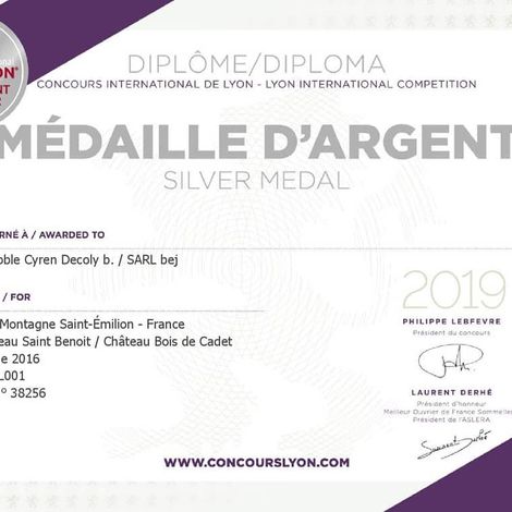 Château Bois De Cadet_Wine_Cert