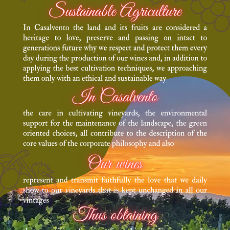 For us, the land and its fruits are considered an heritage to love