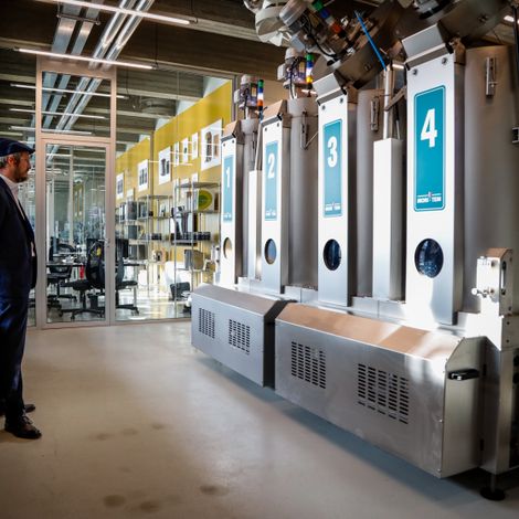 Kosher certification Rabbi during inspection