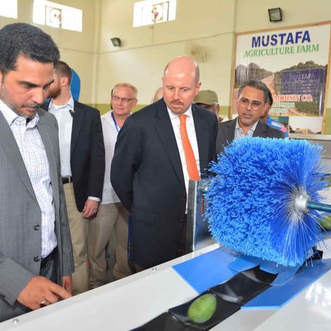 US Consular General paid a visit to our Mustafa Farms to oversee the USAID machinery.