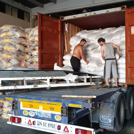 Unloading Sesame Seeds