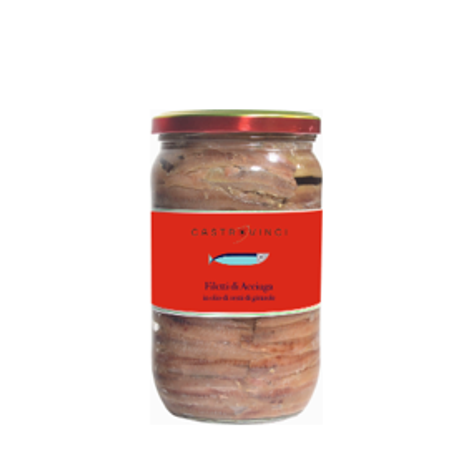 Anchovy fillets in sunflower oil in 720g jar