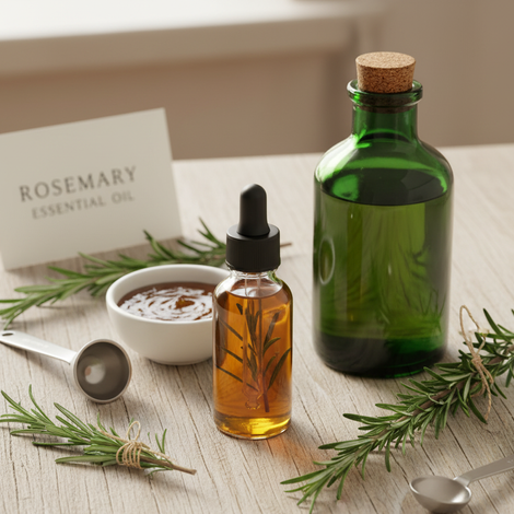 Premium Steam-Distilled Rosemary Essential Oil (Rosmarinus officinalis) – 100% Pure & Natural | Export Grade | Origin: India