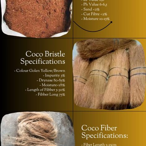 coco fiber , cocopeat and coco bristle