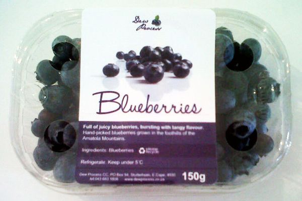 Blueberry from 남아프리카공화국 supplied by Dew Process - 진한 파란색 신선 블루베리