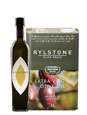 Crooked River from Australia supplied by Rylstone Olive Press - Glass Jar (=Glass Bottle) Olive Oil