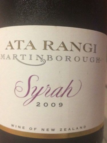 Syrah from 뉴질랜드 supplied by Ata Rangi - 레드 와인