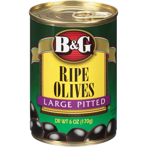 Large Pitted Black Olives from 미국 supplied by B & G Foods - Can 올리브 가공품