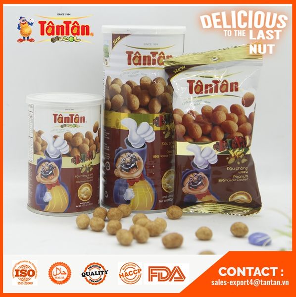 PEANUTS WITH BBQ FLAVOR COATED from Vietnam supplied by TAN TAN CULTIVATION - MANUFACTURING - TRADING COMPANY LIMITED - healthy snack Nut Snack