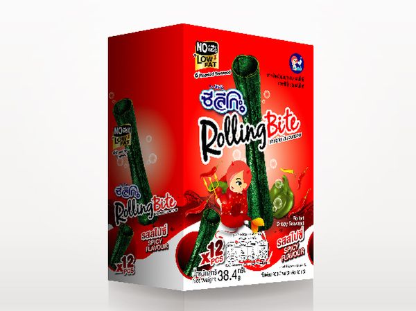 Celiko Rolling Bite Spicy from Thailand supplied by Capital Trading Co., Ltd. - Seasoned Frozen Seaweed