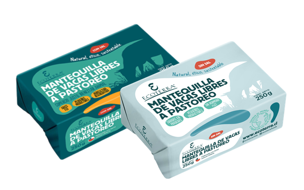 Cow milk butter from Chile supplied by Ecoterra Spa - 16% Cow Milk Butter