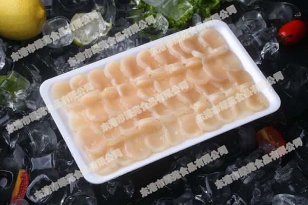 Sliced ​​flat scallops from 중국 supplied by Dandong Luyuan Food Co., Ltd. - Meat Only (=Shelled=Shucked) 냉동 가리비