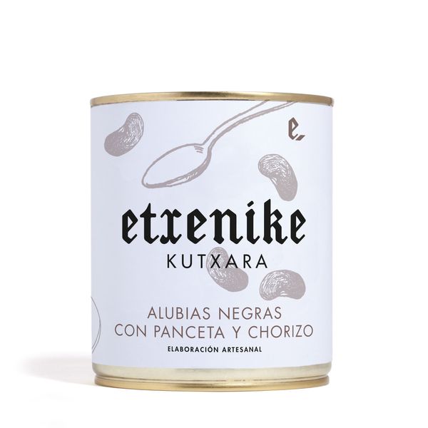 BLACK BEANS WITH CHORIZO AND BACON from 스페인 supplied by Mitxel Etxenike - Canned 블랙빈
