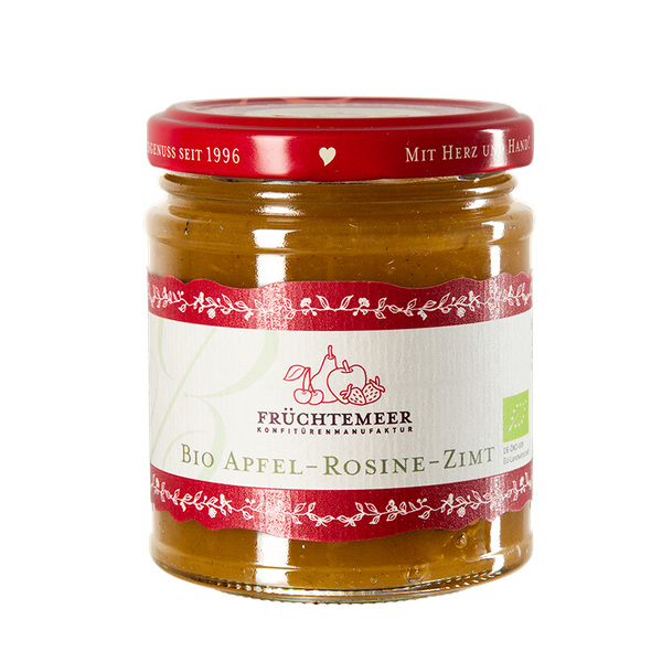 Organic Apple - Raisin - Cinnamon Fruit Spread from 독일 supplied by FruchtMeer - Small 사과잼
