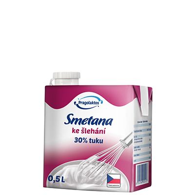 Whipping cream 0.5L from Czechia supplied by Mlékárna Pragolaktos, a.s. - 0.5L Other Milk