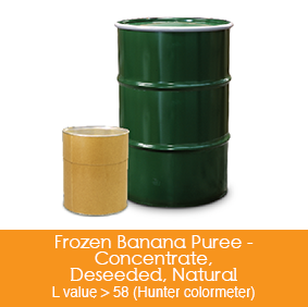 Frozen Banana Puree - Concentrate  Deseeded from 코스타리카 supplied by Paradise Ingredients - Drums 신선 바나나