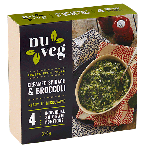 Creamed Spinach And Broccoli from 남아프리카공화국 supplied by Nuveg - Preserved 즉석 섭취 상품