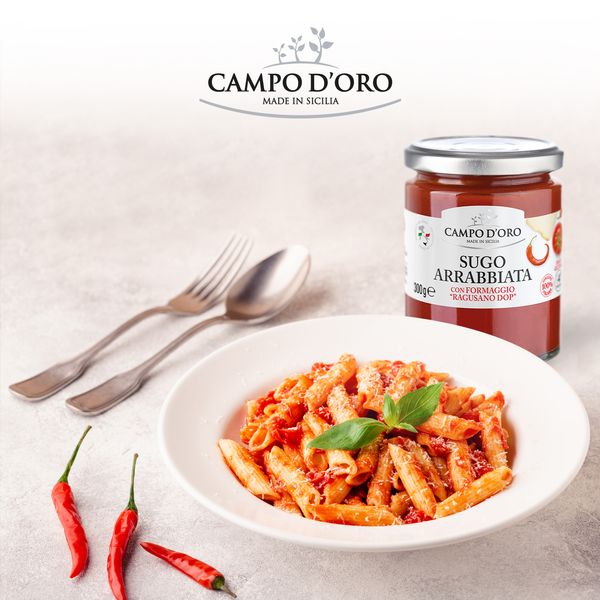 SUGO ARRABBIATA from 이탈리아 supplied by Campo d'Oro Villa Reale - 페이스트 토마토 페이스트와 퓨레