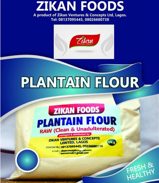 Plantain Flour from 나이지리아 supplied by Zikan foods - Dried 신선 플랜테인