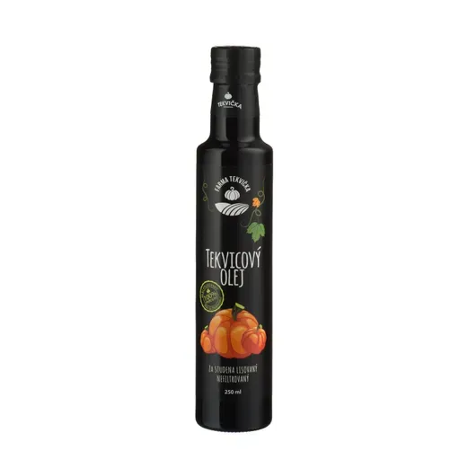 Pumpkin Oil Natural 250 ml from 슬로바키아 supplied by Pumpkin Seeds Farm - Glass Jar (=Glass Bottle) 호박씨유