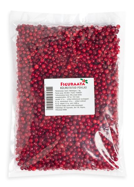 IQF Lingonberries from Estonia supplied by Figuraata OÜ - Frozen - IQF (=Individual Quick Freezing) Lingonberry