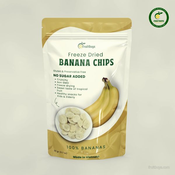 Freeze Dried Banana - FruitBuys Vietnam +84-919739589 from Vietnam supplied by FruitBuys Vietnam - Sliced Dried Banana