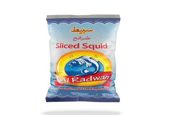 Sliced Squid from 이집트 supplied by Al-radwan Fish & Freezing Co. - Modified Atmosphere Packaging (=MAP) 냉동 오징어