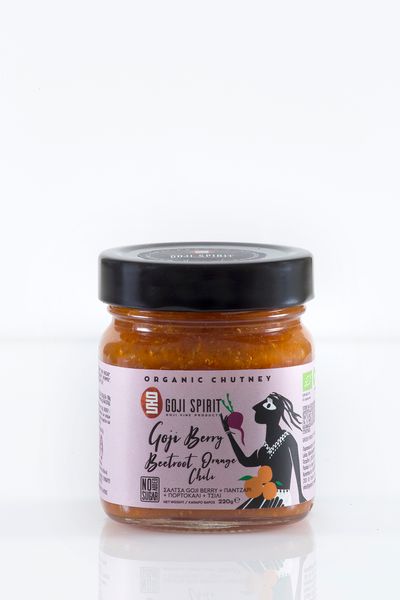 GOJI SPIRIT-ORGANIC CHUTNEY GOJI BERRY-BEETROOT-ORANGE-CHILI from 그리스 supplied by Goji Spirit - Excellent Quality 기타 소스상품