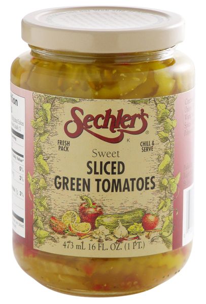 Sliced Green Tomato from United States supplied by Sechler's Pickles, Inc. - Preserved Canned or Jarred Tomato