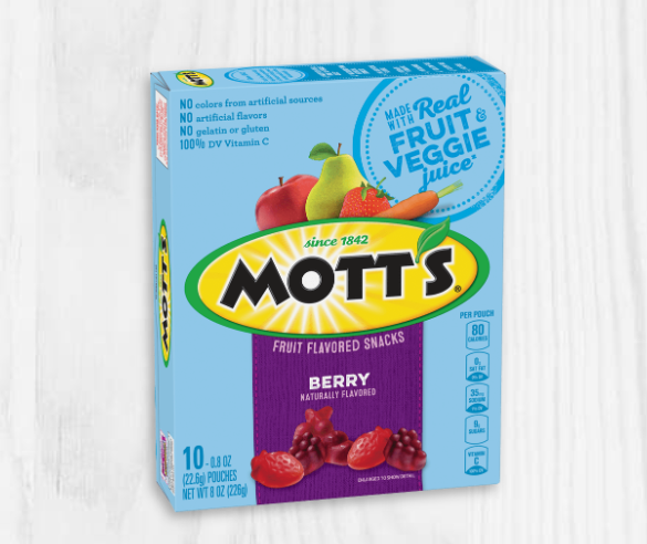 Berry flavored Snacks from 미국 supplied by Mott's LLP - Glazed (=Candied=Crystalized) 과일스낵