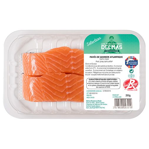 Label Rouge salmon steaks Delmas from 프랑스 supplied by Maïsadour Maroc - Skinless (=Without Skin) 연어