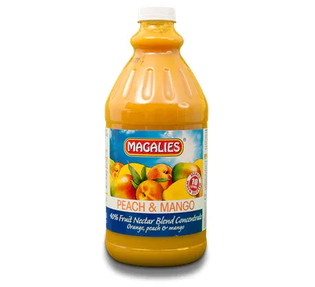 Peach & Mango fruit nectar concentrate from 남아프리카공화국 supplied by Magaliesberg Citrus Company (Pty) Ltd - Peach 기타 과일 주스