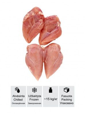 Broiler chicken fillet from 리투아니아 supplied by Klaipeda Meat Factory - Skinless (=Without Skin) 닭고기 가공품