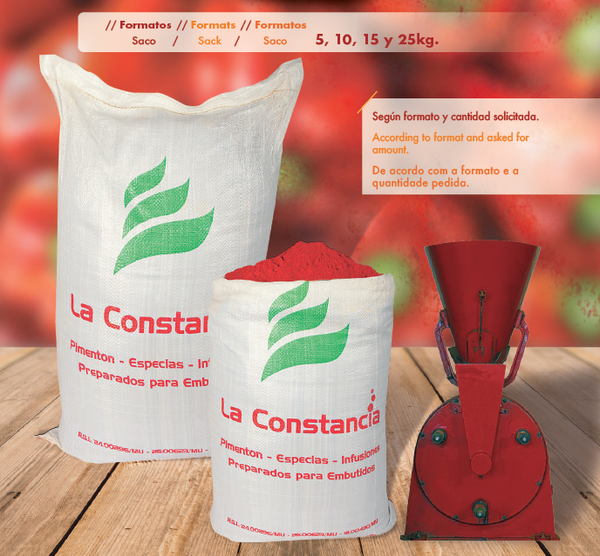 Paprika Spices Infusions Preparations For Sausages from 스페인 supplied by PRODUCTOS LA CONSTANCIA S.L. - Red 파프리카