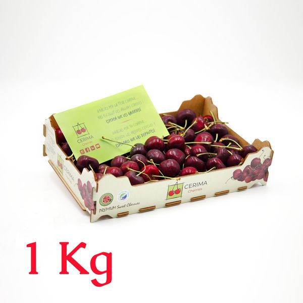 Cerima Cherries Box of 1kg from Spain supplied by Cerima Cherries SL - SJ (28-30 mm) Fresh Sweet Cherry