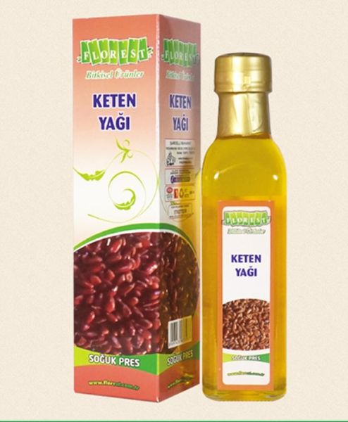 Flaxseed Oil from Turkiye supplied by Florest Herbal Products - Glass Jar (=Glass Bottle) Flax Seed Oil