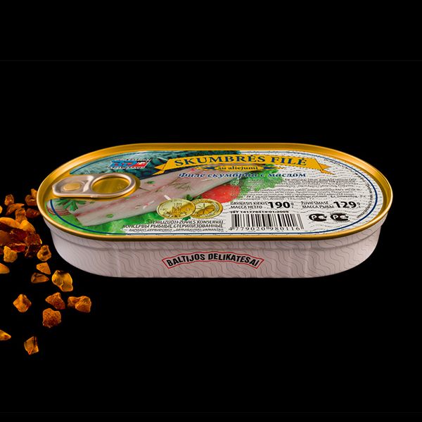 Canned Mackerel from 리투아니아 supplied by Baltijos Delikatesai - Preserved (=Canned) 고등어 가공품