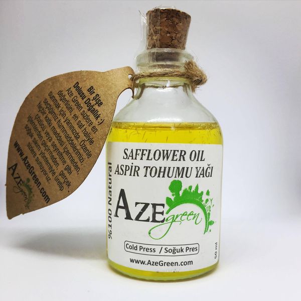 Safflower Oil from 튀르키예 supplied by Aze Green - Glass Jar (=Glass Bottle) 잇꽃 오일