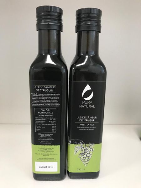 Organic Cold Pressed GRAPE SEED OIL from Romania supplied by Pura Agro - As per customer's request Grapeseed Oil