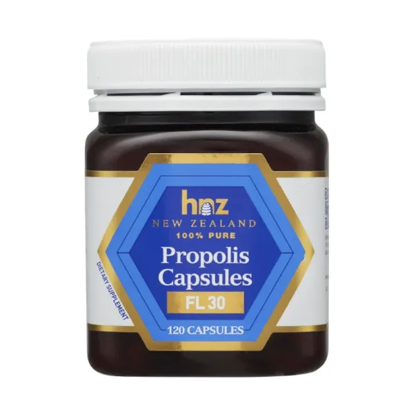 Propolis Capsules from 뉴질랜드 supplied by Honey New Zealand Ltd - Glass Jar (=Glass Bottle) 프로폴리스