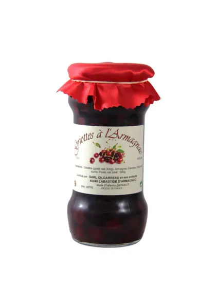Morello cherries in Armagnac from 프랑스 supplied by CHÂTEAU GARREAU - Drink 체리 가공품
