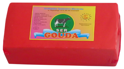 gouda cheese from 폴란드 supplied by Grudziądzka Spółdzielnia MLECZARSKA - Block 고다 치즈